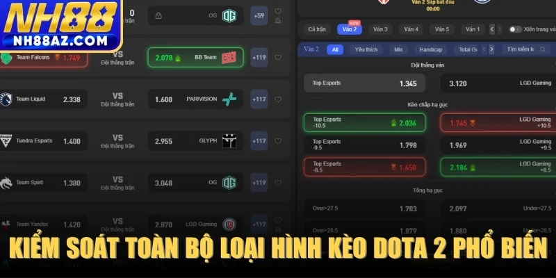 Kiểm soát toàn bộ loại hình kèo Dota 2 phổ biến nhất hiện nay