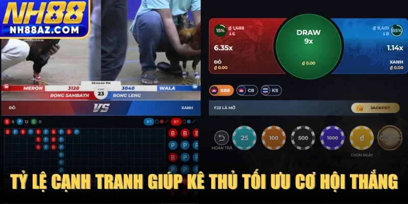 Tỷ lệ cược cạnh tranh giúp kê thủ tối ưu cơ hội thắng