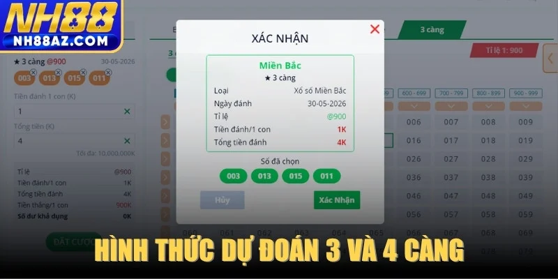 Dự đoán 3 và 4 càng 