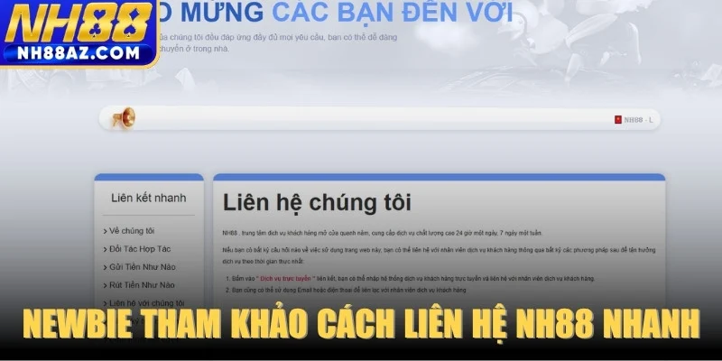 Newbie tham khảo cách liên hệ NH88 nhanh và hiệu quả
