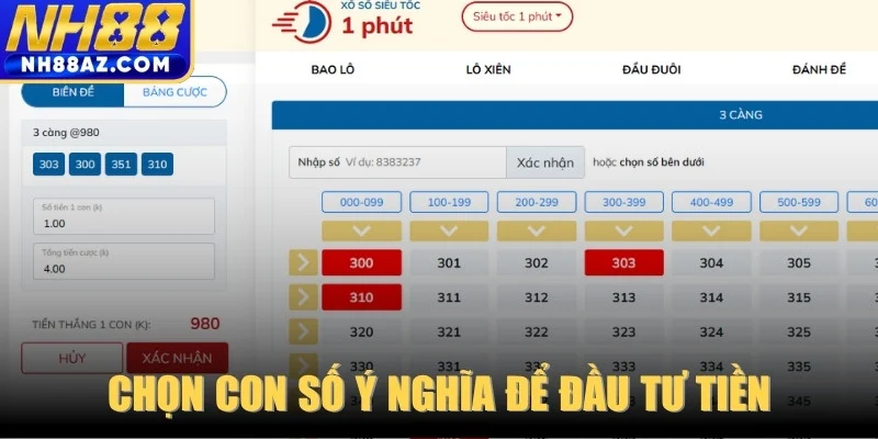 Chọn con số ý nghĩa