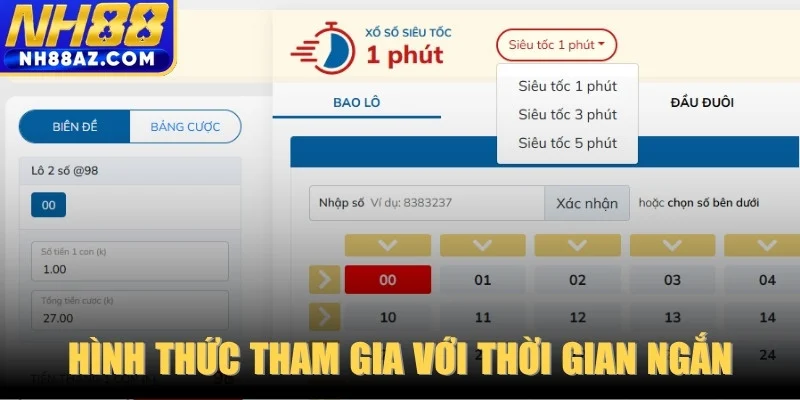Hình thức tham gia với thời gian ngắn